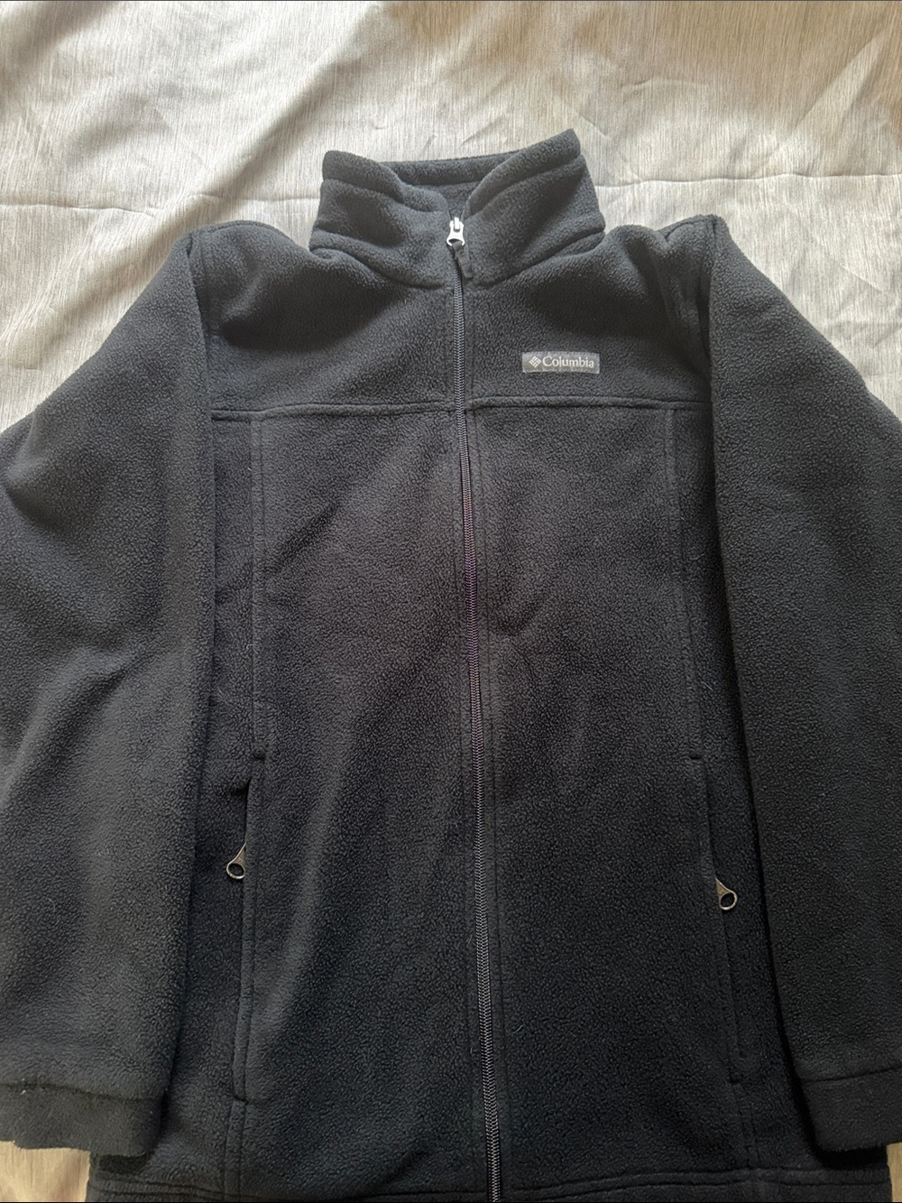 Columbia kids Black Full-Zip Fleece Jacket - Stand Collar